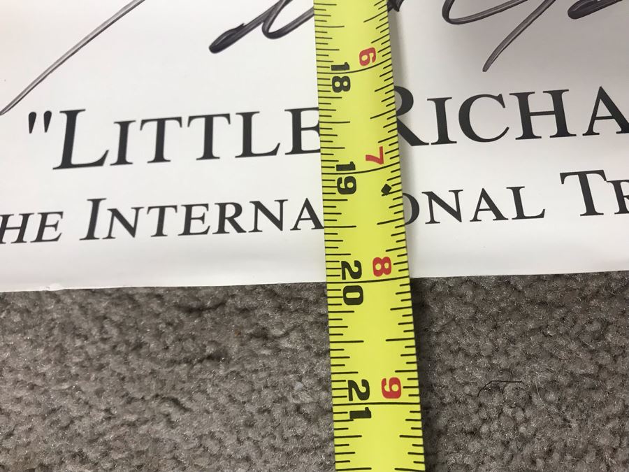 Signed 'Little Richard' The International Treasure Poster - Signed On Front And Back Of Poster By Little Richard 2003 30.5W X 20H [Photo 6]