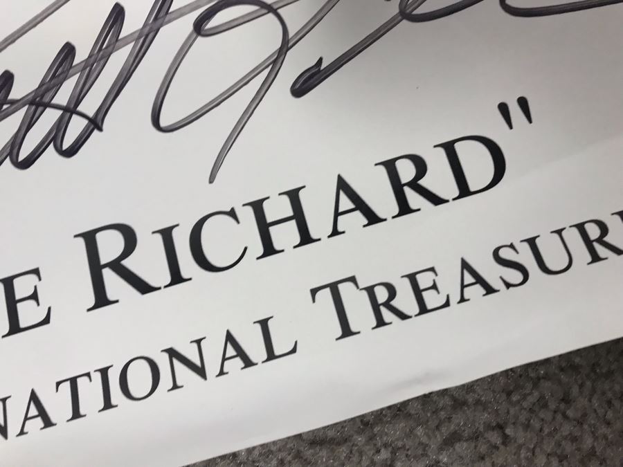 Signed 'Little Richard' The International Treasure Poster - Signed On Front And Back Of Poster By Little Richard 2003 30.5W X 20H [Photo 7]