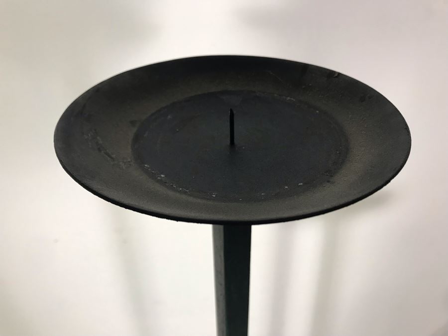 (2) Ethan Allen Matching Floor Candle Holders And Designer Metal Floor Candle Holder 40H And 49.5H [Photo 6]