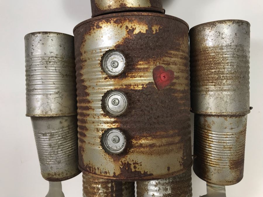 Vintage Tin Can Tin Man Wizard Of Oz Sculpture 26H X 12W [Photo 4]