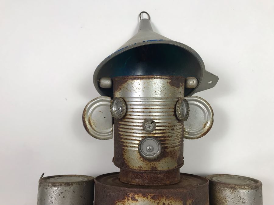 Vintage Tin Can Tin Man Wizard Of Oz Sculpture 26H X 12W [Photo 3]