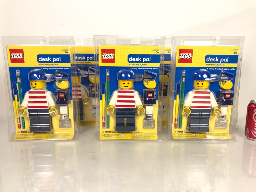 New Set Of (6) LEGO Desk Pals Stationary Systems