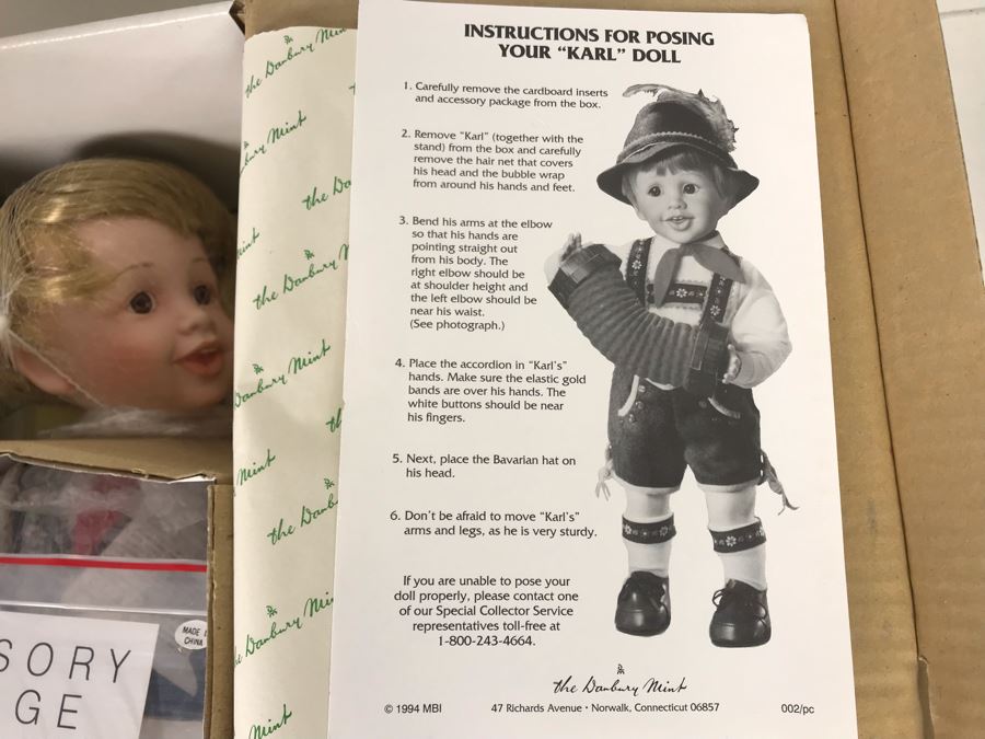 New In Box Danbury Mint Karl Doll 17'H [Photo 4]