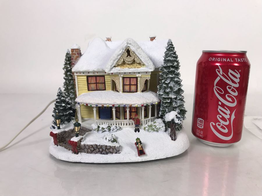 Thomas Kinkade Hawthorne Village Victorian Homestead Lighted Village Sculpture Figurine [Photo 9]