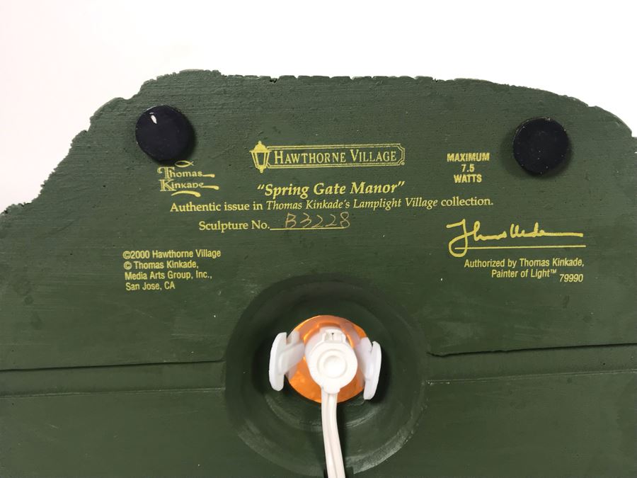 Thomas Kinkade Hawthorne Village Spring Gate Manor Village Sculpture Figurine [Photo 8]