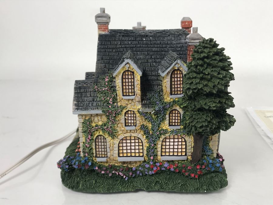 Thomas Kinkade Hawthorne Village Spring Gate Manor Village Sculpture Figurine [Photo 4]