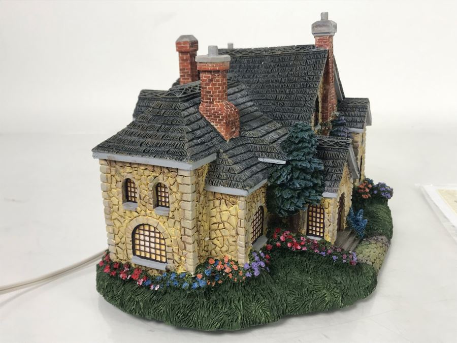 Thomas Kinkade Hawthorne Village Spring Gate Manor Village Sculpture Figurine [Photo 5]