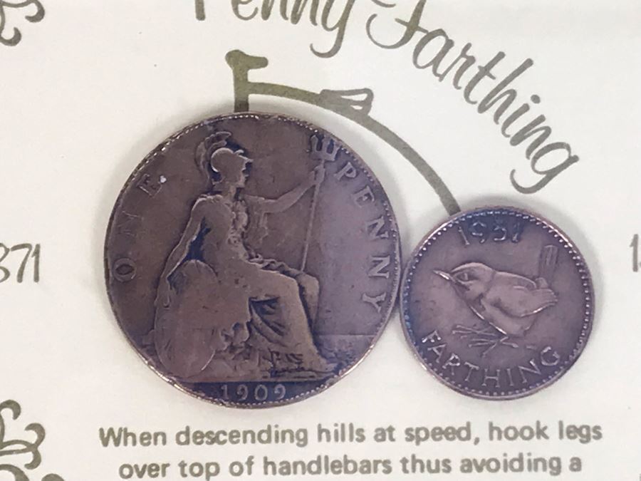 Craftsman Made Penny Farthling Picture Made From Old Coins 6 X 5 [Photo 4]