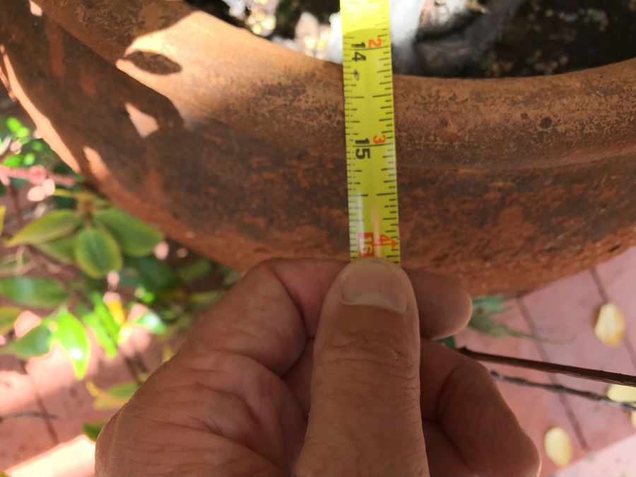 Large Outdoor Potted Plant Pot Measures 15H X 16W (See Photos For Better Look At Pot) [Photo 6]