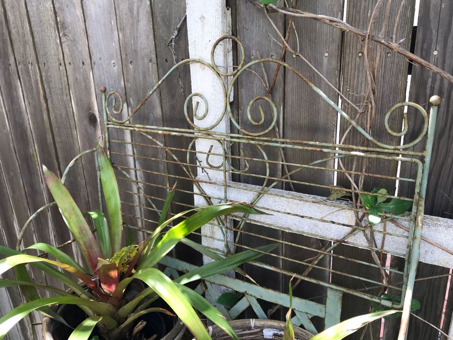 Vintage Metal Shabby Chic Plant Rack With Multiple Potted Plants 24.5W X 62H - See Photos [Photo 4]