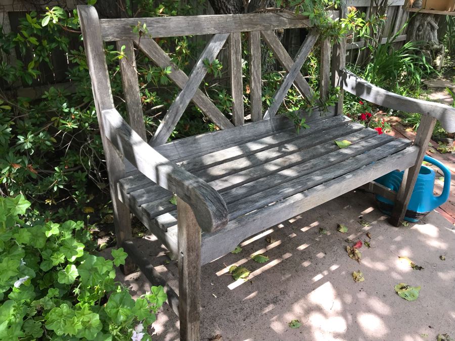 Outdoor Teak Bench 48W X 24D X 36H [Photo 3]