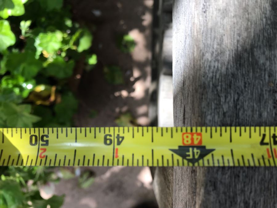 Outdoor Teak Bench 48W X 24D X 36H [Photo 4]