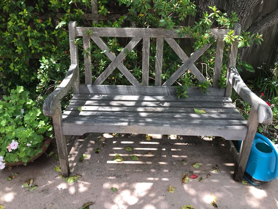 Outdoor Teak Bench 48W X 24D X 36H   36555 Xjyj 