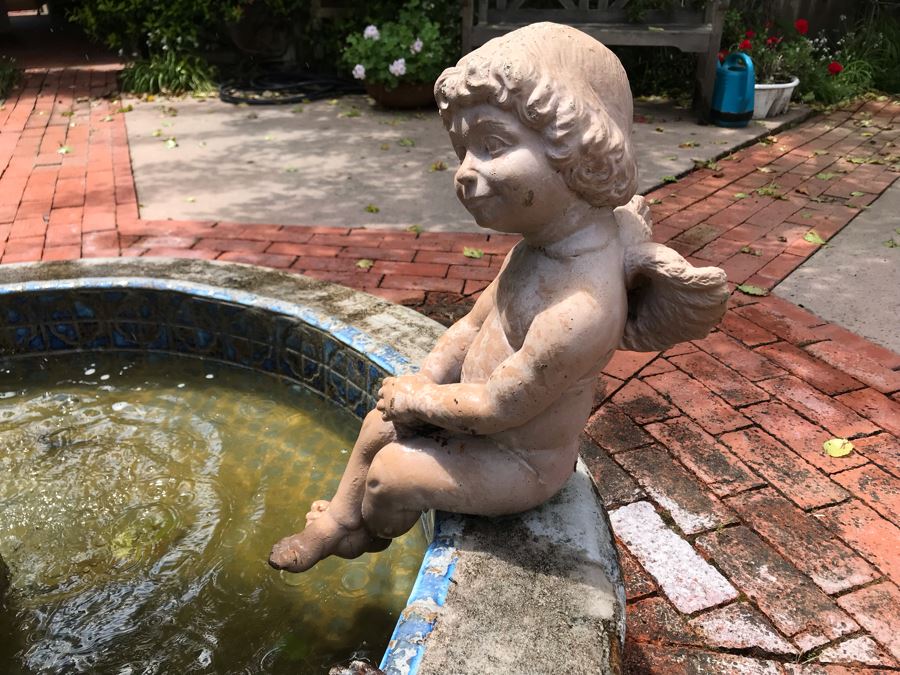 Outdoor Cherub Garden Statuary 20H [Photo 3]