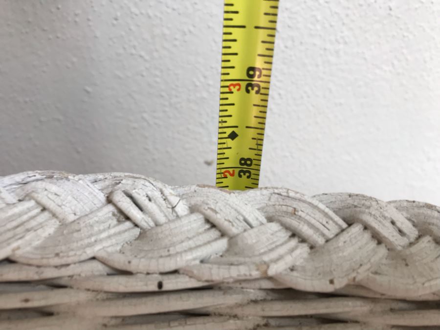 Vintage Wicker Loveseat Sofa Painted White 53W X 28D X 38H [Photo 5]