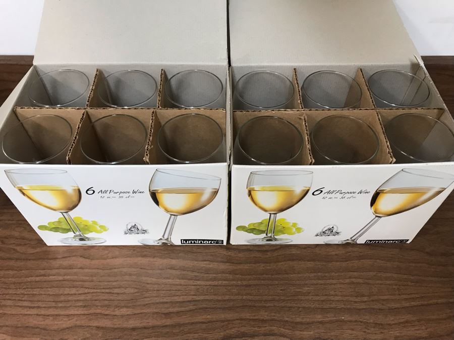 Set Of (12) Luminarc Wine Stemware Glasses [Photo 3]