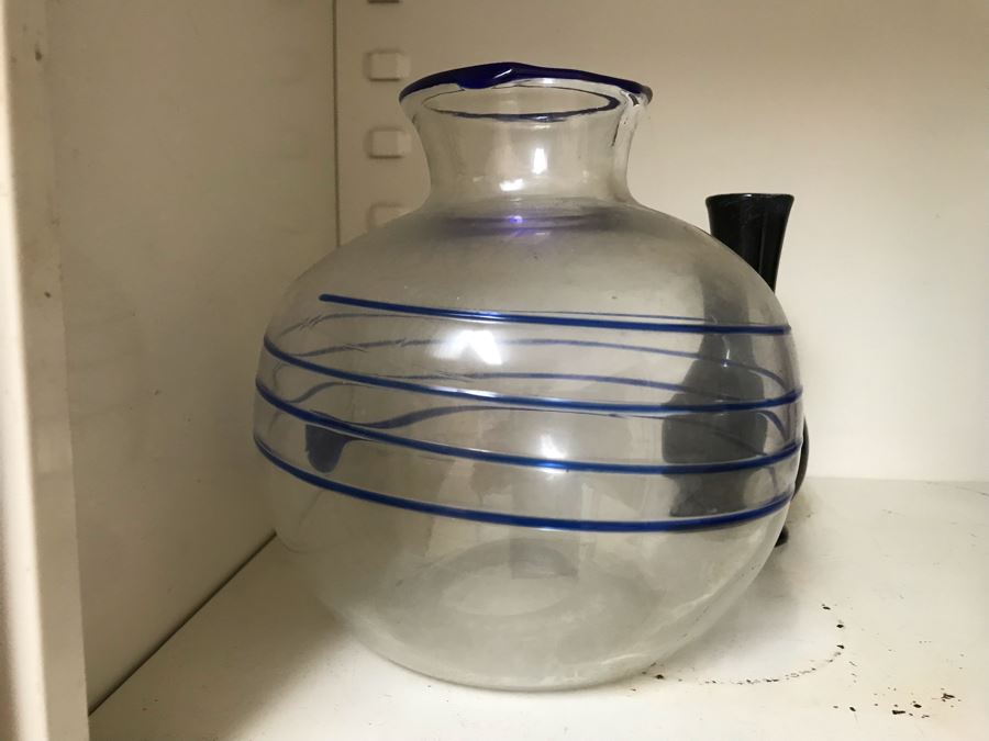 Collection Of Various Vases, Containers, Bowls, Flower Frogs (All Items Shown On Both Shelves) [Photo 3]