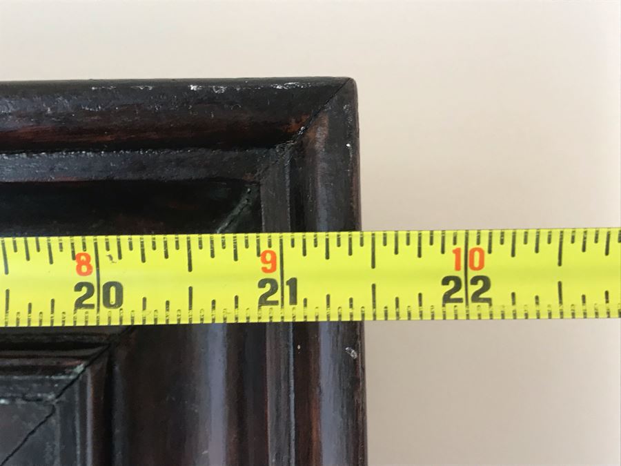 Wooden Wall Mirror Painted Black 21.5W X 31.5H [Photo 4]