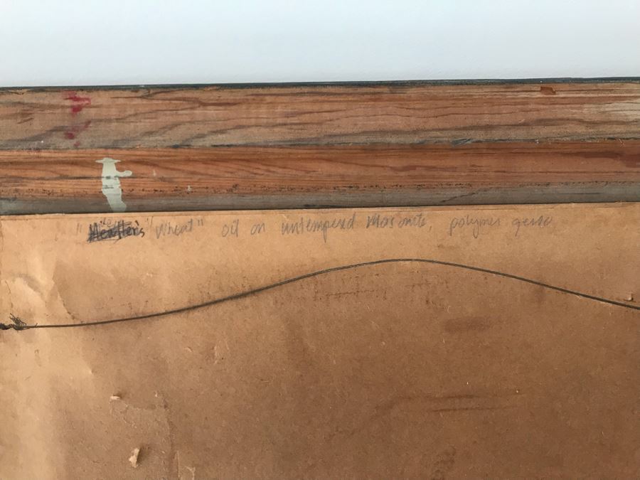 Original Signed Oil Painting On Masonite Titled 'Wheat' 21.5W X 17.5H [Photo 4]