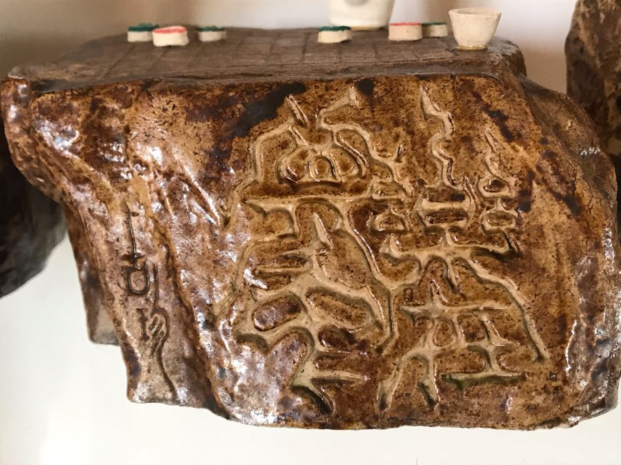 Vintage Chinese Mudmen Figurines Signed 8H - 3 Figurines Total [Photo 9]