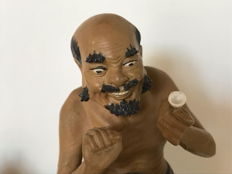 Vintage Chinese Mudmen Figurines Signed 8H - 3 Figurines Total [Photo 12]