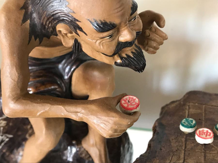 Vintage Chinese Mudmen Figurines Signed 8H - 3 Figurines Total [Photo 6]