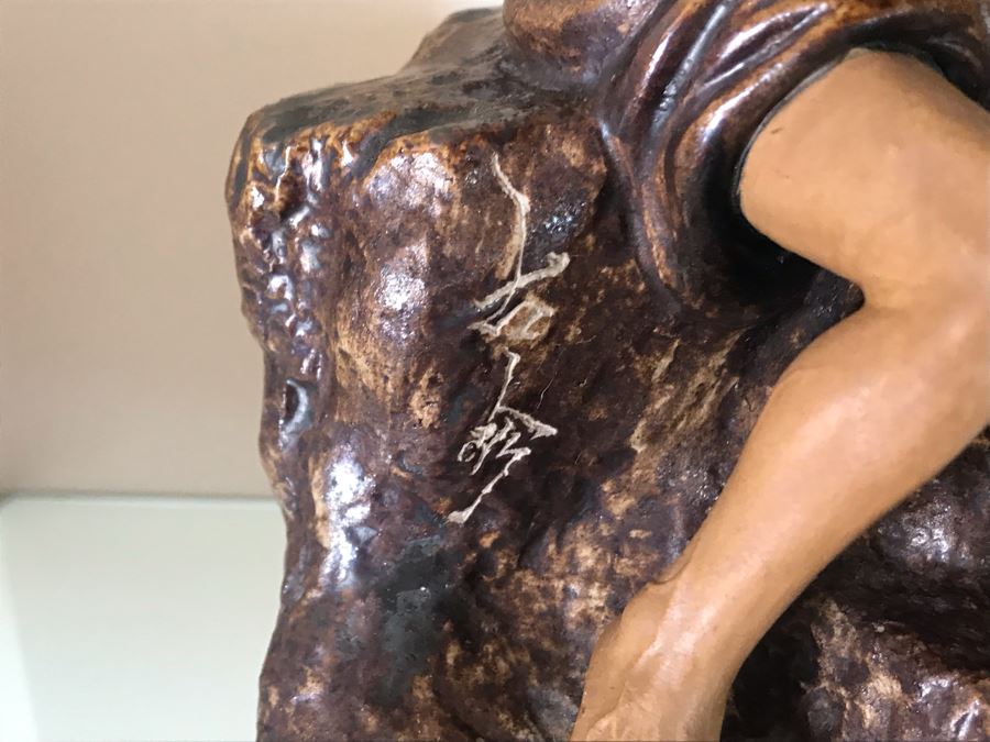 Vintage Chinese Mudmen Figurines Signed 8H - 3 Figurines Total [Photo 8]