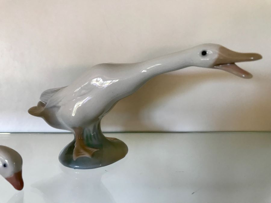 Lladro Goose Figurine 6.5W And B&B Denmark Duck Figurine 3.5W