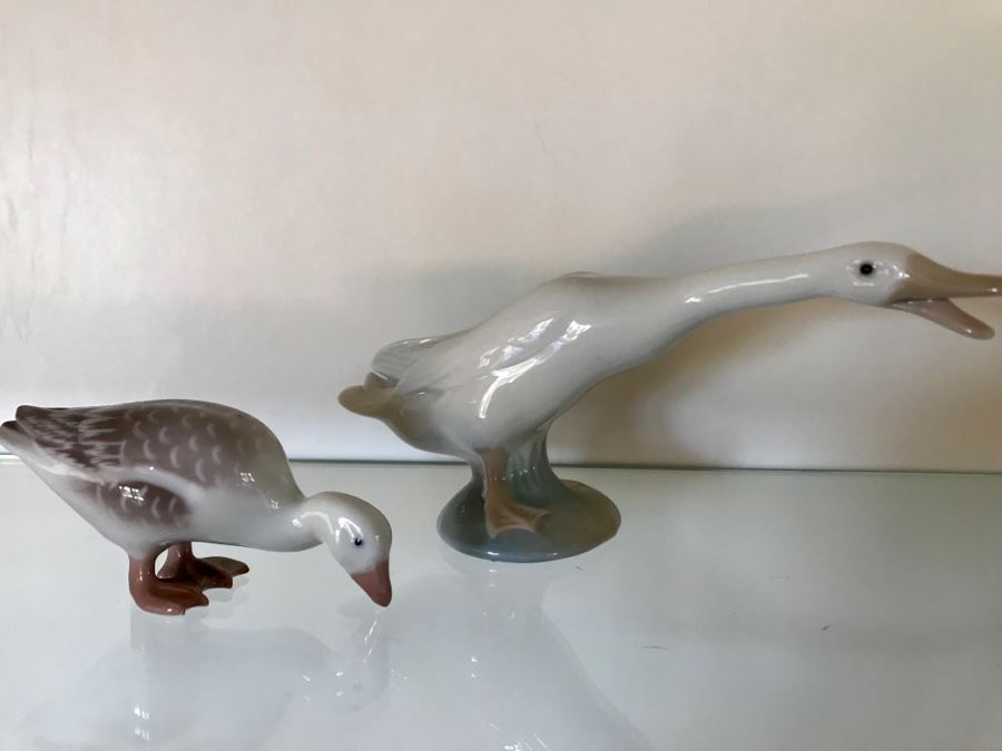 Lladro Goose Figurine 6.5W And B&B Denmark Duck Figurine 3.5W [Photo 1]