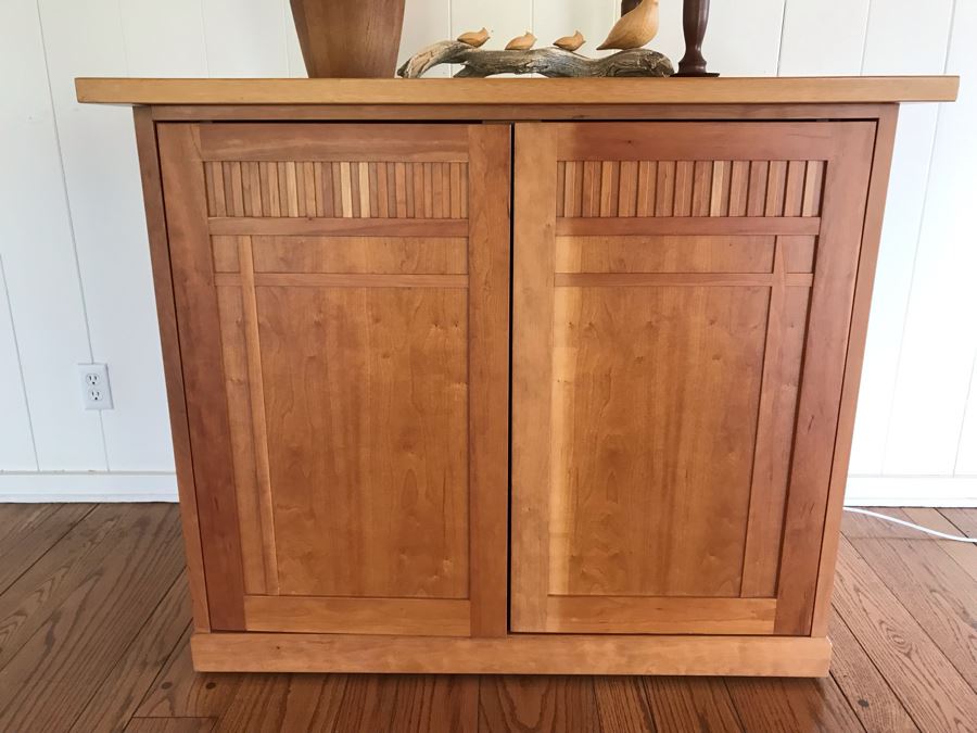 Wooden Arts & Crafts Style Cabinet With Casters 45W X 27D X 37H [Photo 2]