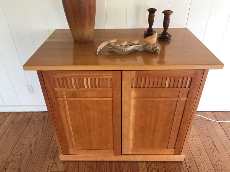 Wooden Arts & Crafts Style Cabinet With Casters 45W X 27D X 37H [Photo 3]