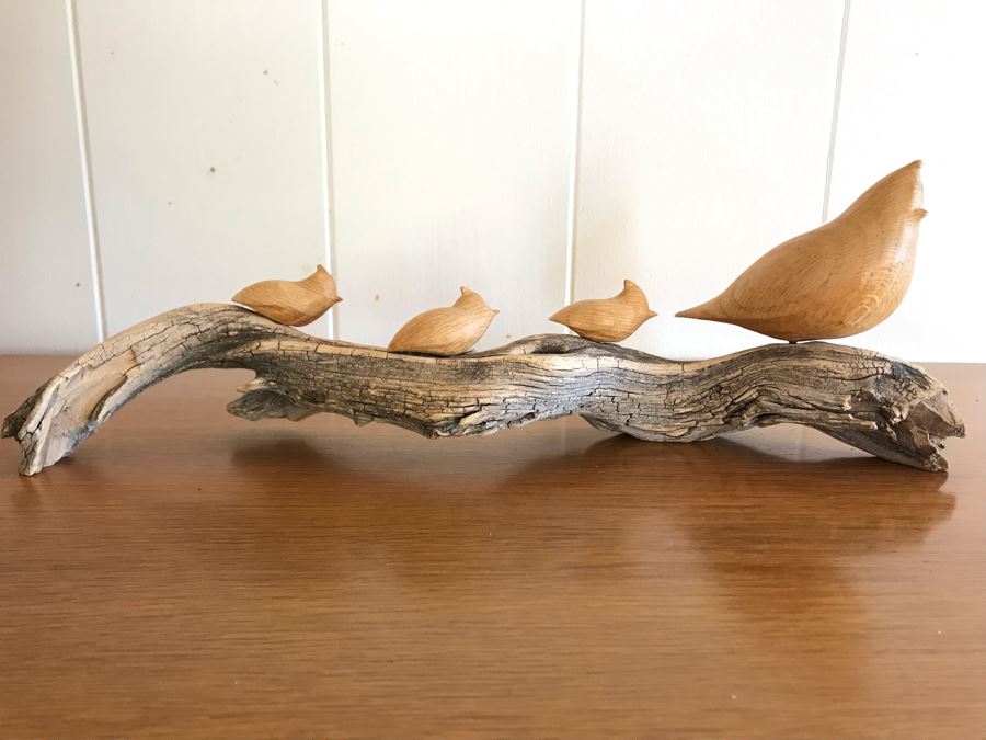 Birds On A Branch Sculpture 16W X 5.5H [Photo 1]