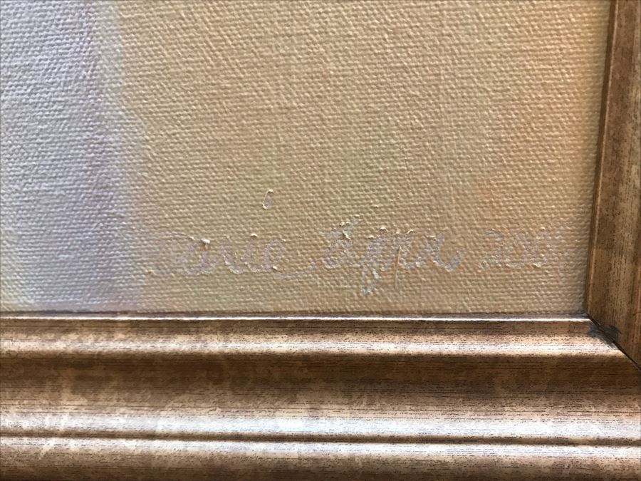 Signed Original Modernist 3 Cross Painting 26 X 21 [Photo 5]