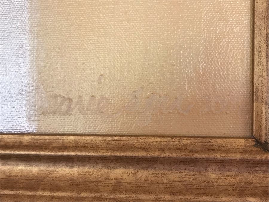 Signed Original Modernist 3 Cross Painting 26 X 21 [Photo 3]