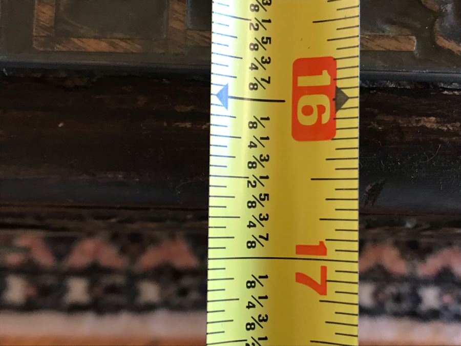 Vintage Chinese Relief Carved Wooden Chest Trunk 36W X 16D X 20H [Photo 16]