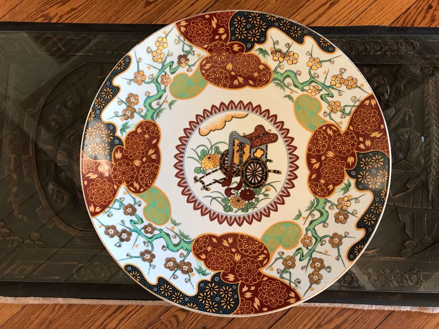 Large 16' Japanese Imari Charger Plate Signed [Photo 2]