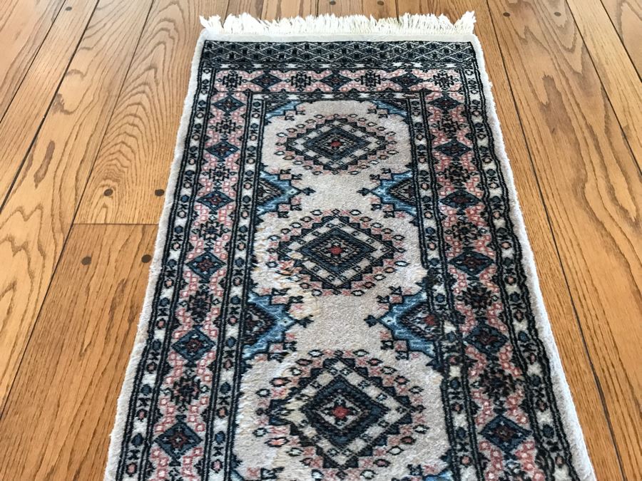 Signed Hand Knotted Wool Persian Runner Rug 24 X 80 [Photo 7]