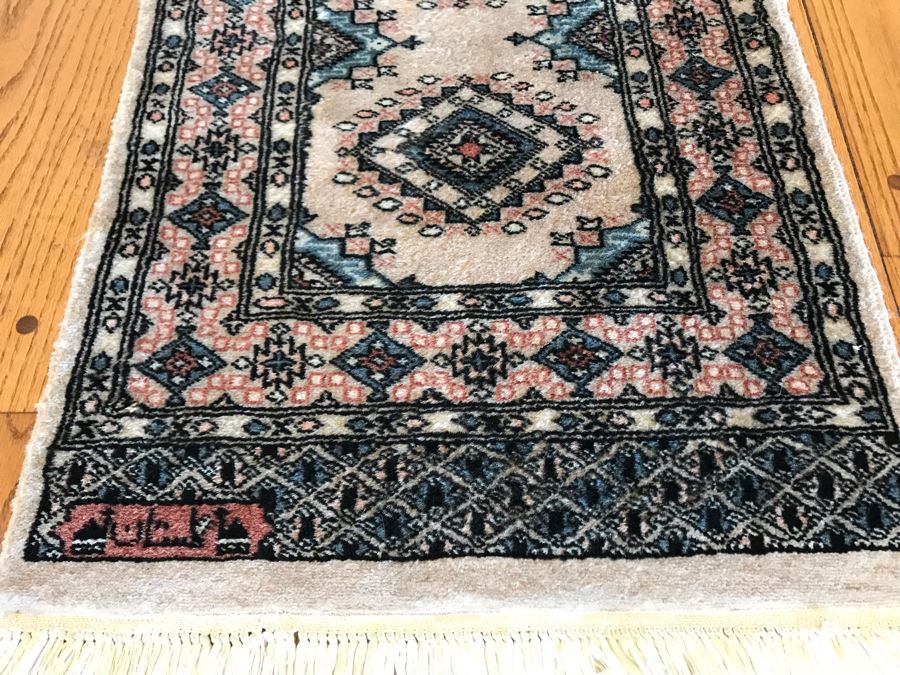 Signed Hand Knotted Wool Persian Runner Rug 24 X 80 [Photo 5]