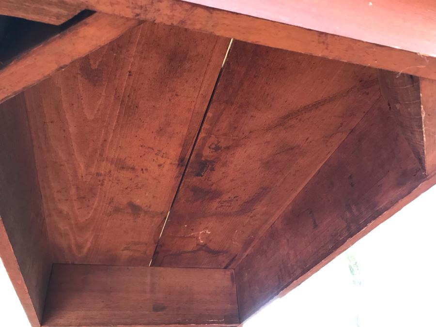 Antique 2-Plank Wooden Dining Table 84W X 27D X 29.5H [Photo 11]