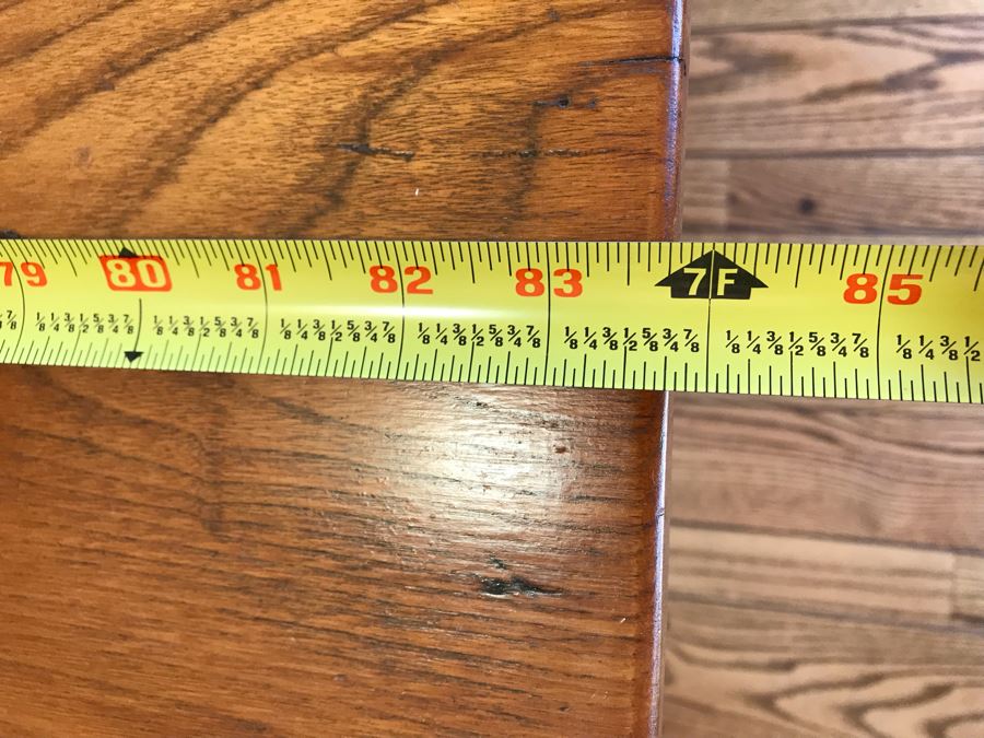 Antique 2-Plank Wooden Dining Table 84W X 27D X 29.5H [Photo 14]