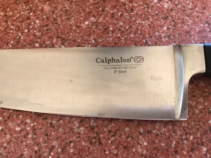 Knives Lot With Knife Holders Including Calphalon Knives And Flint Knives [Photo 7]