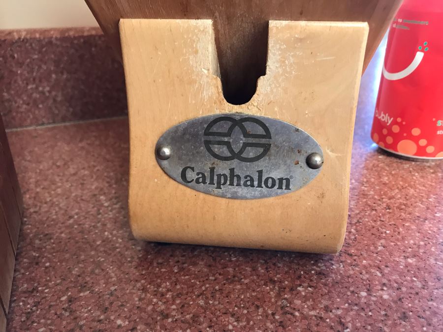 Knives Lot With Knife Holders Including Calphalon Knives And Flint Knives [Photo 3]