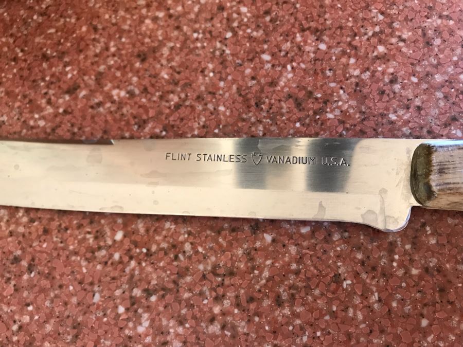 Knives Lot With Knife Holders Including Calphalon Knives And Flint Knives [Photo 10]