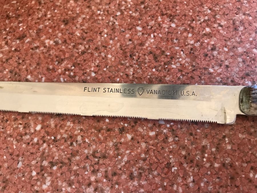 Knives Lot With Knife Holders Including Calphalon Knives And Flint Knives [Photo 11]