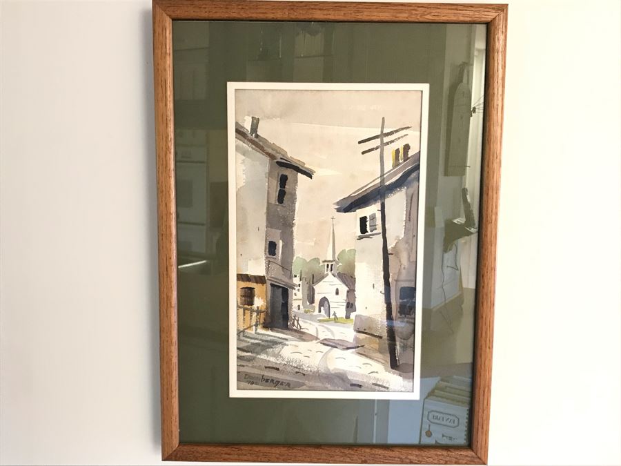 Vintage 1979 Original Watercolor Painting By Dornberger 9W X 14.5H [Photo 2]