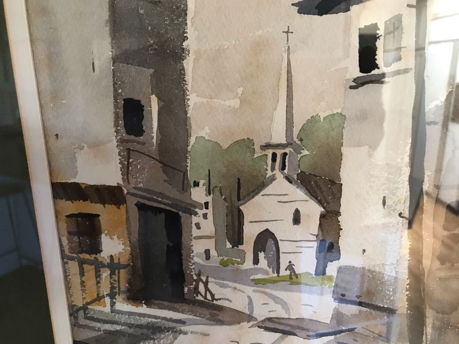 Vintage 1979 Original Watercolor Painting By Dornberger 9W X 14.5H [Photo 4]