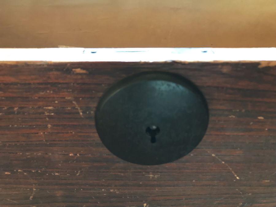 Vintage Campaign Chest Of Drawers 3-Drawer Dresser Trunk With Recessed Metal Handles On Both Sides 37W X 17D X 22.5H - See Photos [Photo 11]