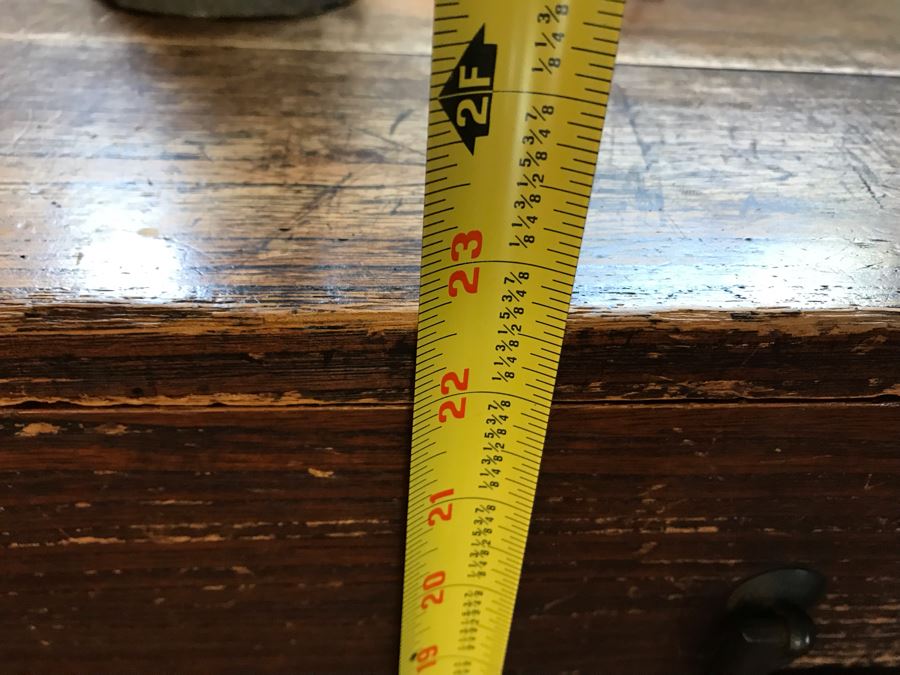 Vintage Campaign Chest Of Drawers 3-Drawer Dresser Trunk With Recessed Metal Handles On Both Sides 37W X 17D X 22.5H - See Photos [Photo 17]