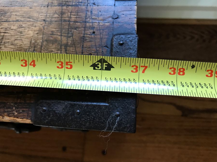 Vintage Campaign Chest Of Drawers 3-Drawer Dresser Trunk With Recessed Metal Handles On Both Sides 37W X 17D X 22.5H - See Photos [Photo 15]