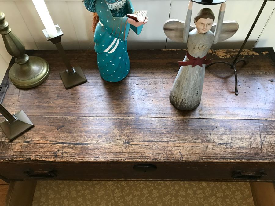 Vintage Campaign Chest Of Drawers 3-Drawer Dresser Trunk With Recessed Metal Handles On Both Sides 37W X 17D X 22.5H - See Photos [Photo 14]